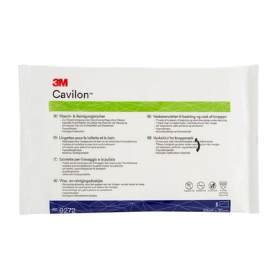 3M Cavilon Wasch- & Reinigungstücher 2-in-1 8 Stk