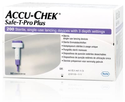 Accu-Chek Safe-T Pro Plus autopiqueur usage unique 200 pce
