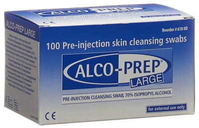 Alco-Prep Pre-injektions Reinigungstupfer GrL 100 Stk