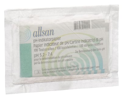 Allsan papier indicateur pH 5.2-7.4 100 pce