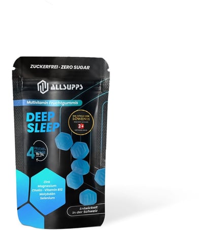 Allsupps Deep Sleep multivitamine gommes myrtille sach 12 pce