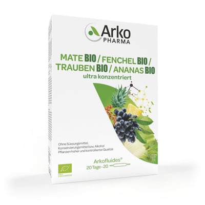 Arkofluide ananas maté fenouil marc de raisin bio 20 amp buv 10 ml