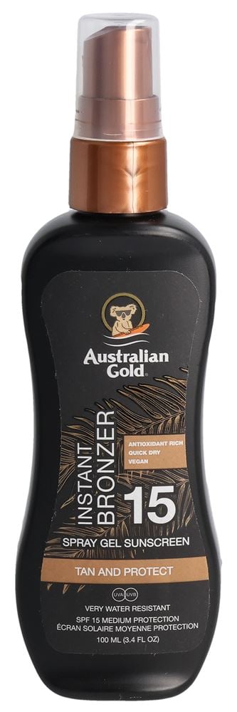 Australian Gold - SPF 15 Spray Gel Bronzer Travelsize, 100  ml