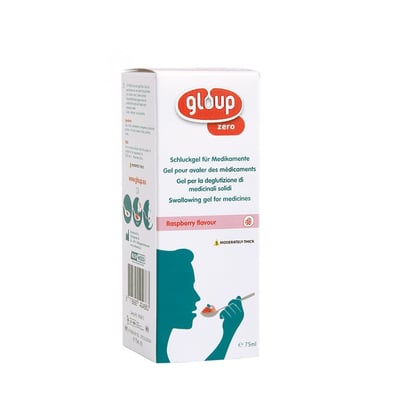 Gloup gel pour avaler des médicaments Zero au goût de framboise tb 75 ml