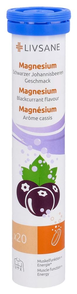 Livsane magnésium arôme cassis 20 pce