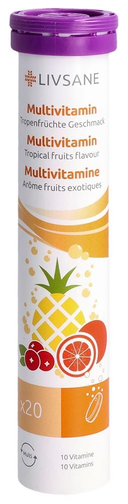 Livsane multivitamine arôme fruits exotiques 20 pce