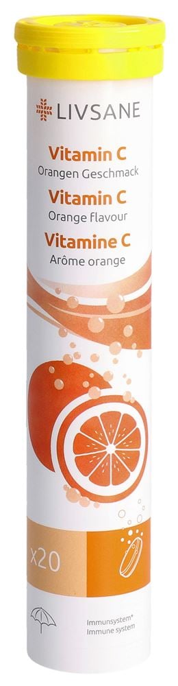 Livsane vitamine C arôme orange 20 pce