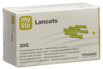 mylife lancettes 30G 0.30x3.2mm vertes 200 pce