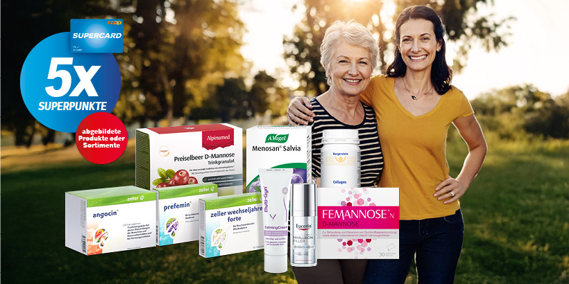Frauengesundheit: 5x Superpunkte auf ausgewählte Produkte