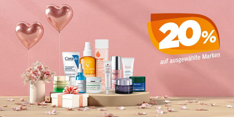 Nur online: 20% Rabatt auf ausgewählte Marken
