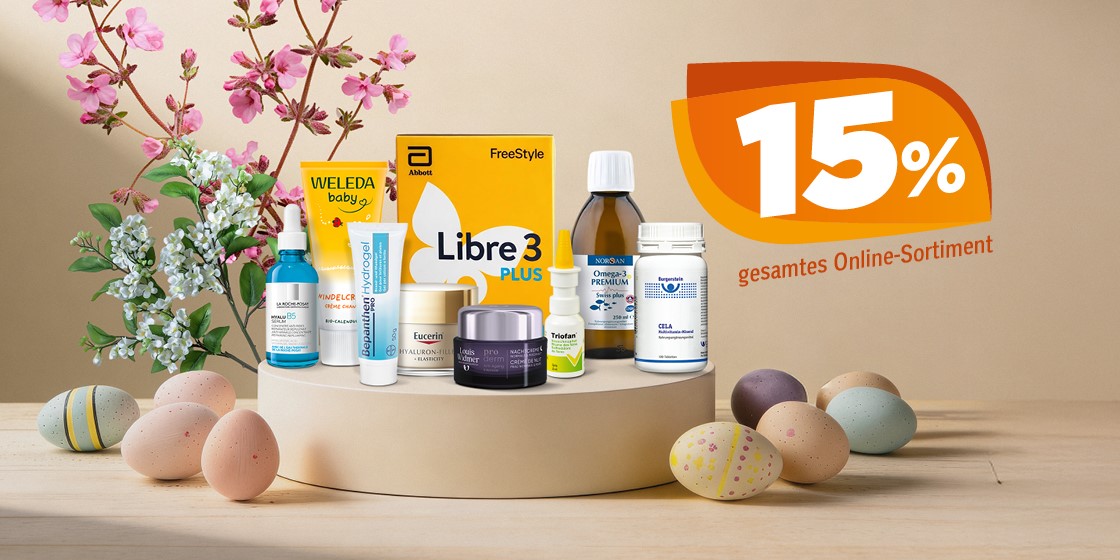 Nur online: 15% Rabatt auf das gesamte Online-Sortiment