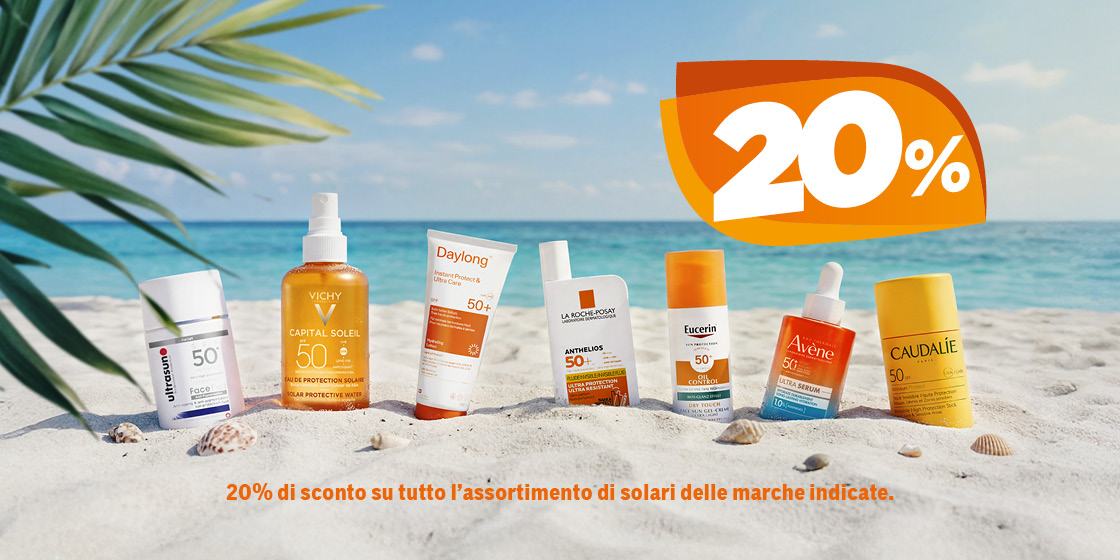 Protezione solare: 20% di sconto su marche selezionate
