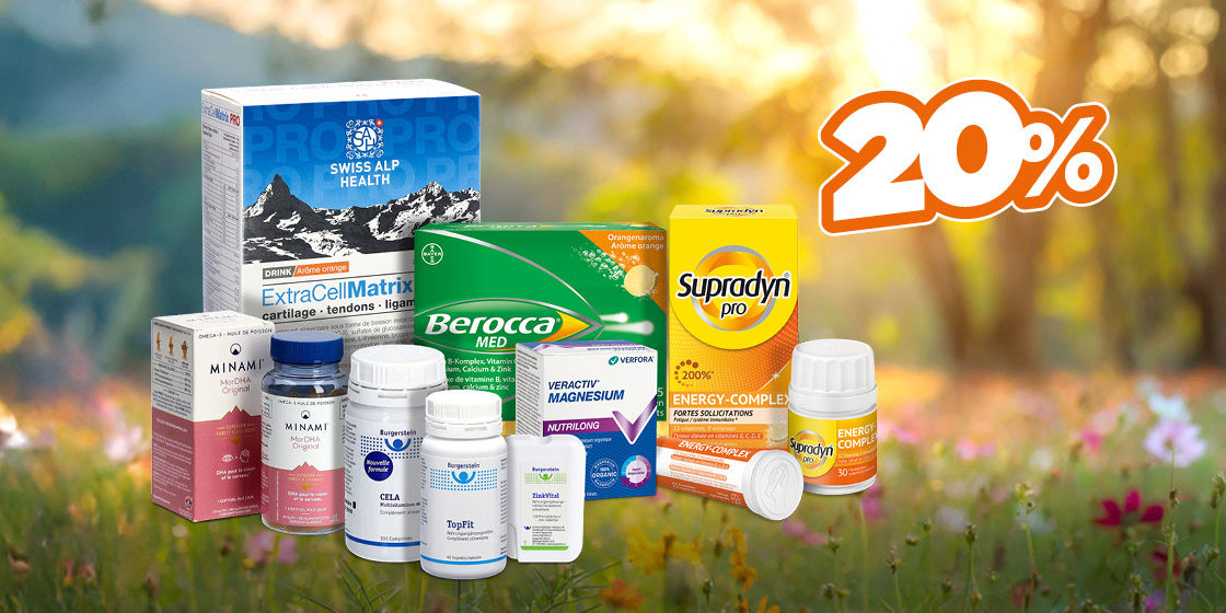 20 % sur les produits sélectionnés