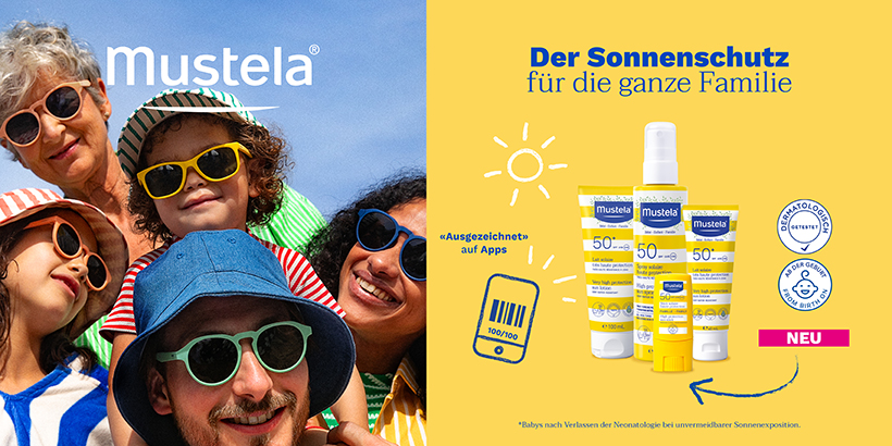 Nur online: 20% auf Mustela Sonnenschutz