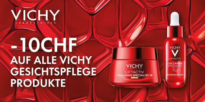 -10 CHF auf die gesamte Gesichtspflege von Vichy! 
