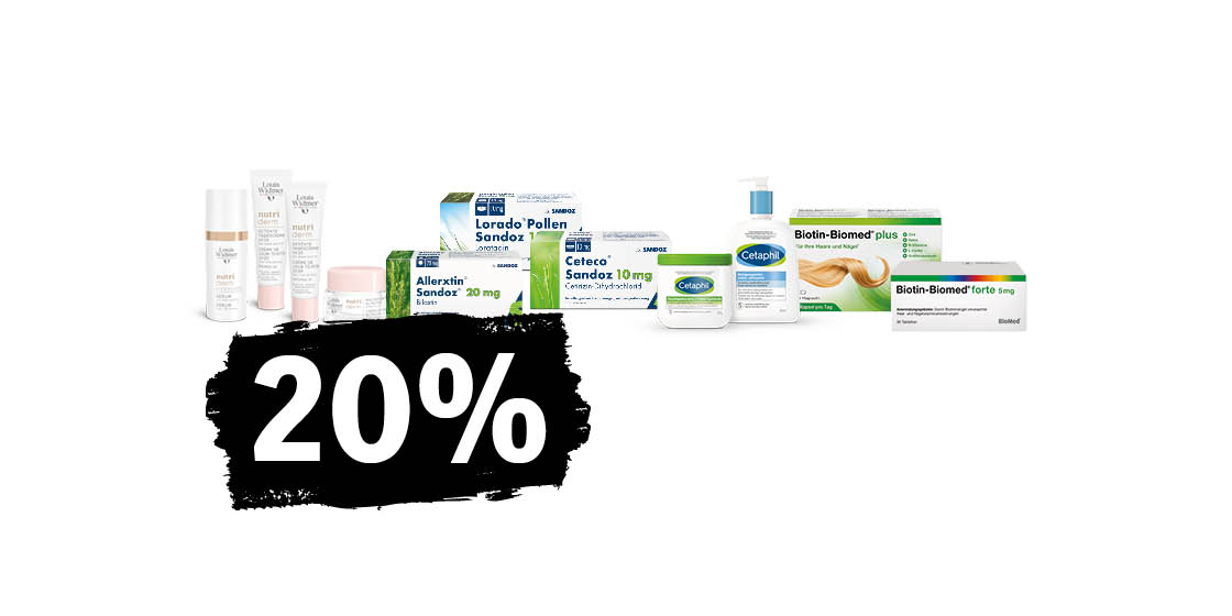 20% auf ausgewählte Produkte