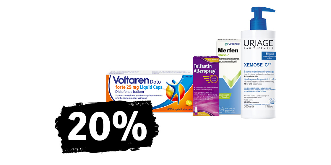 20% auf ausgewählte Produkte