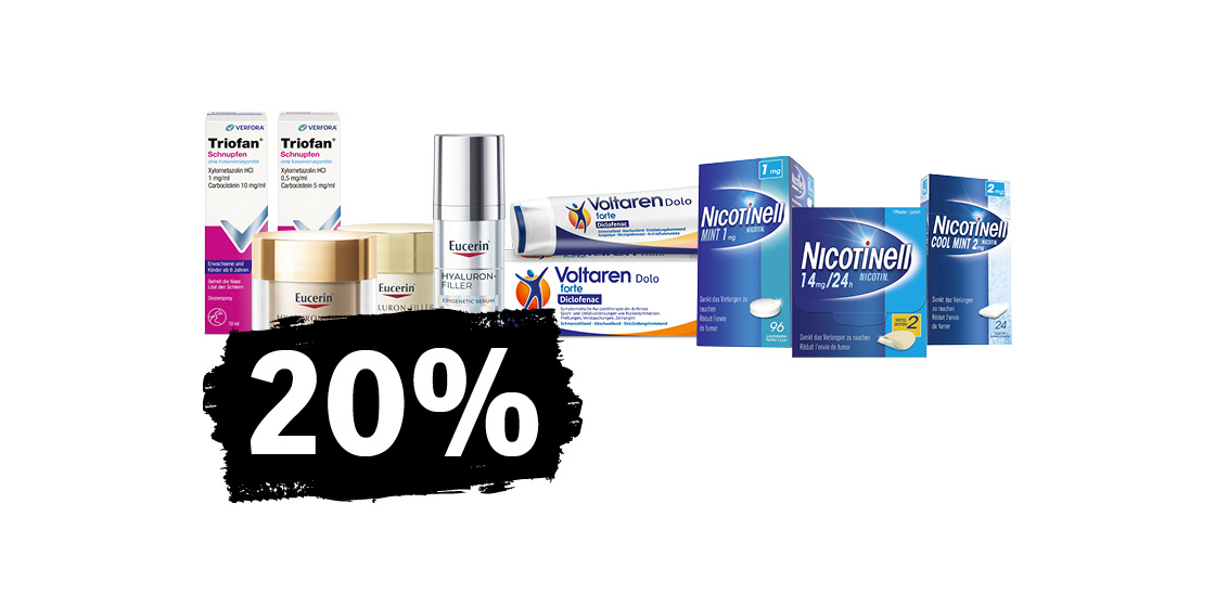 Eucerin | Voltaren Dolo | Triofan Schnupfen| Nicotinell