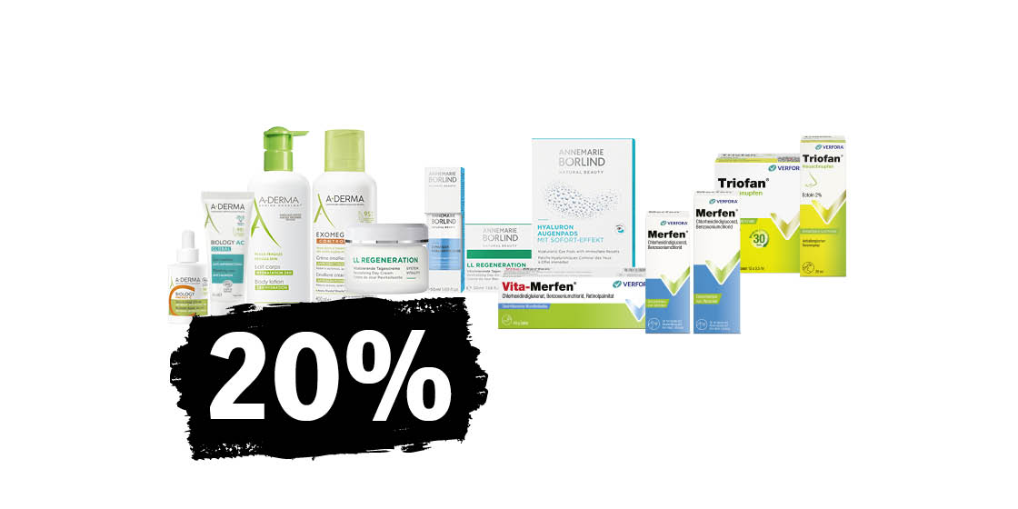 20% auf ausgewählte Produkte