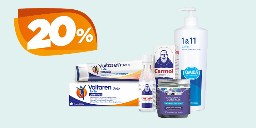 20% di sconto su una selezione di prodotti