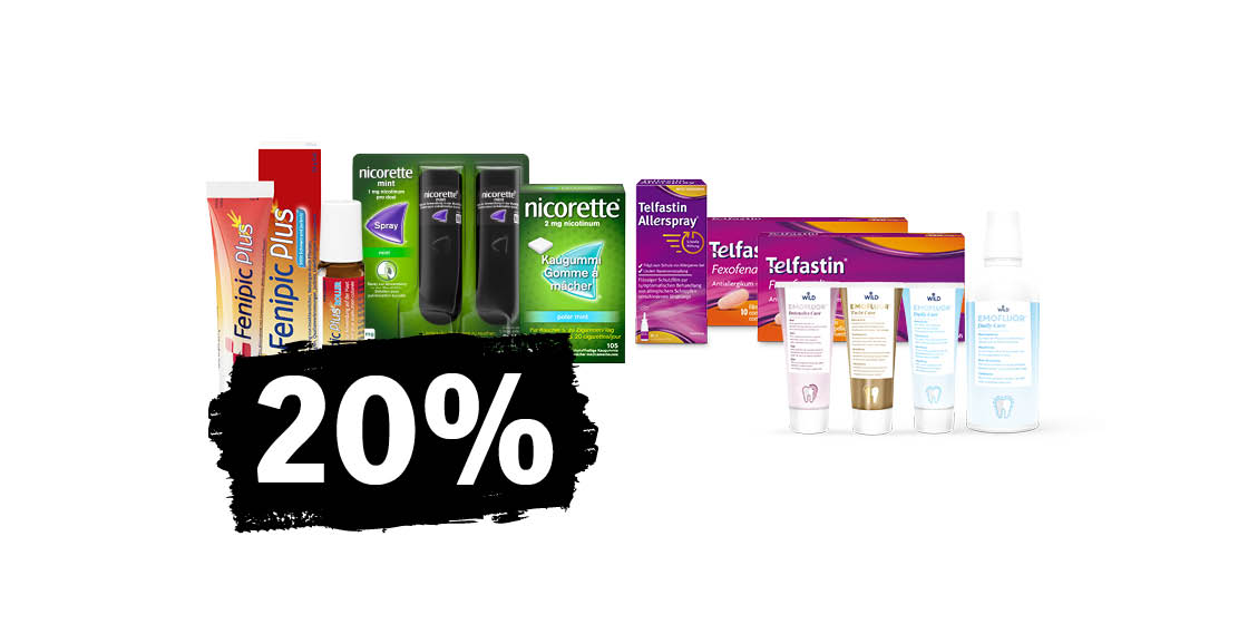 20% auf ausgewählte Produkte