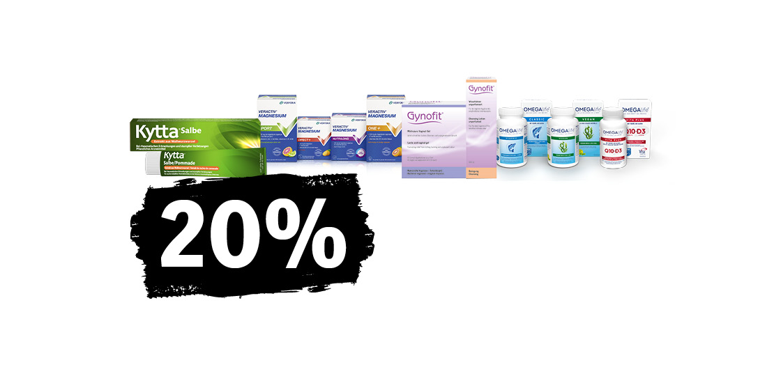 20% auf ausgewählte Produkte