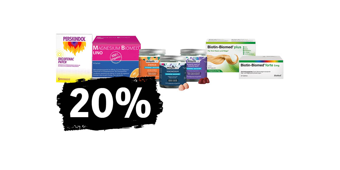 20% auf ausgewählte Produkte