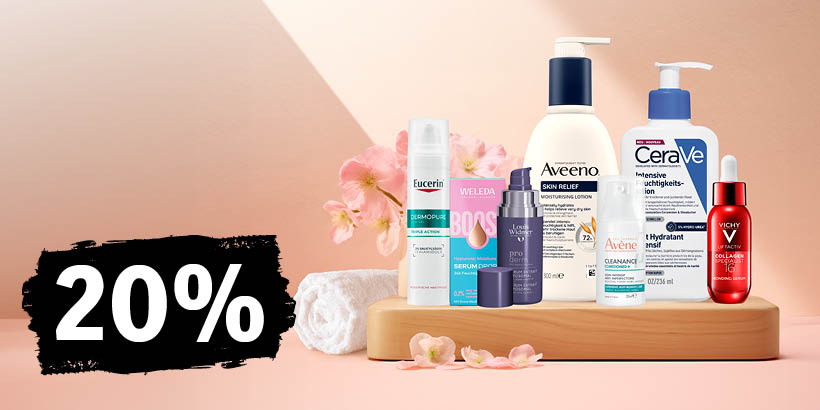Hautpflege-Wochen: 20% auf Dermokosmetik