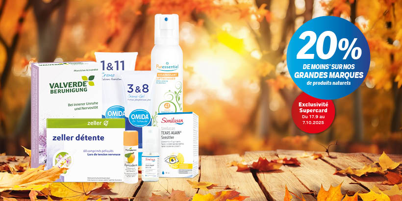 Club Days: 20% de rabais sur les marques phares de produit naturels