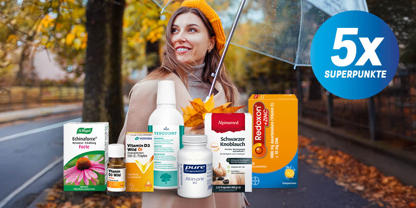 5x Superpunkte - Für ein starkes Immunsystem im Herbst.