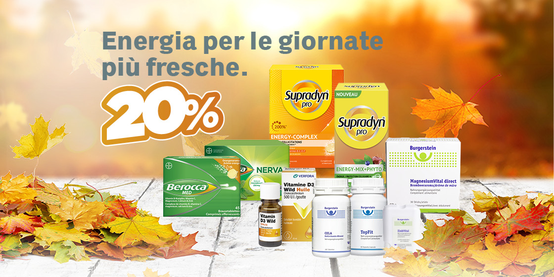 20% su una selezione di prodotti