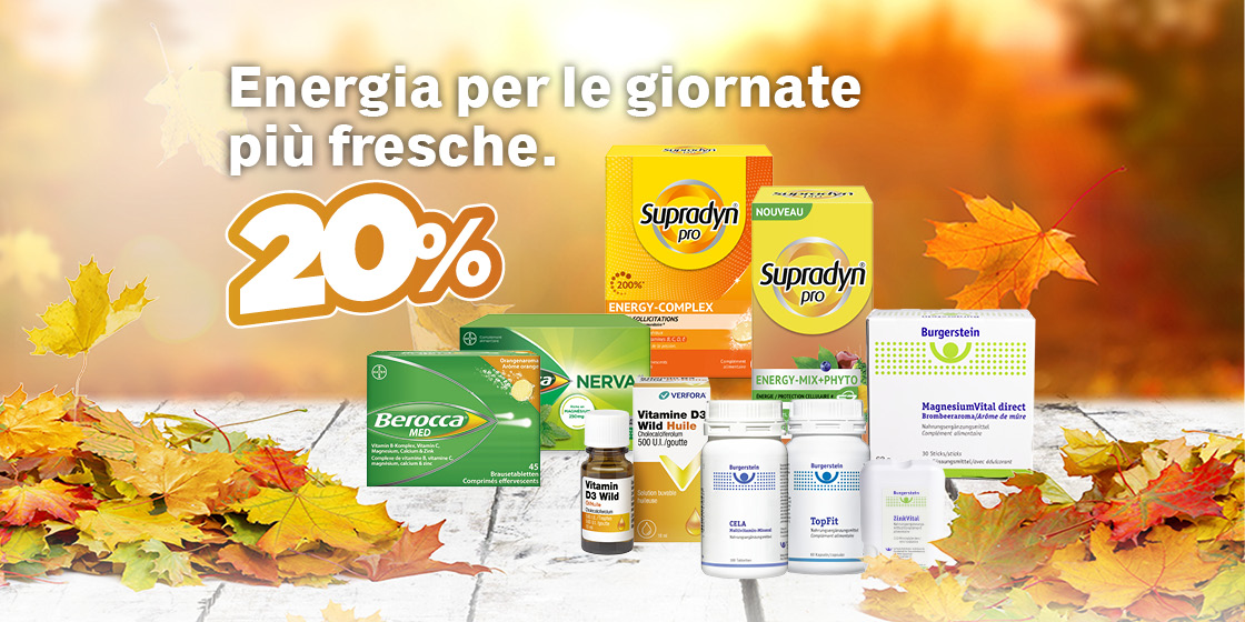 20% su una selezione di prodotti