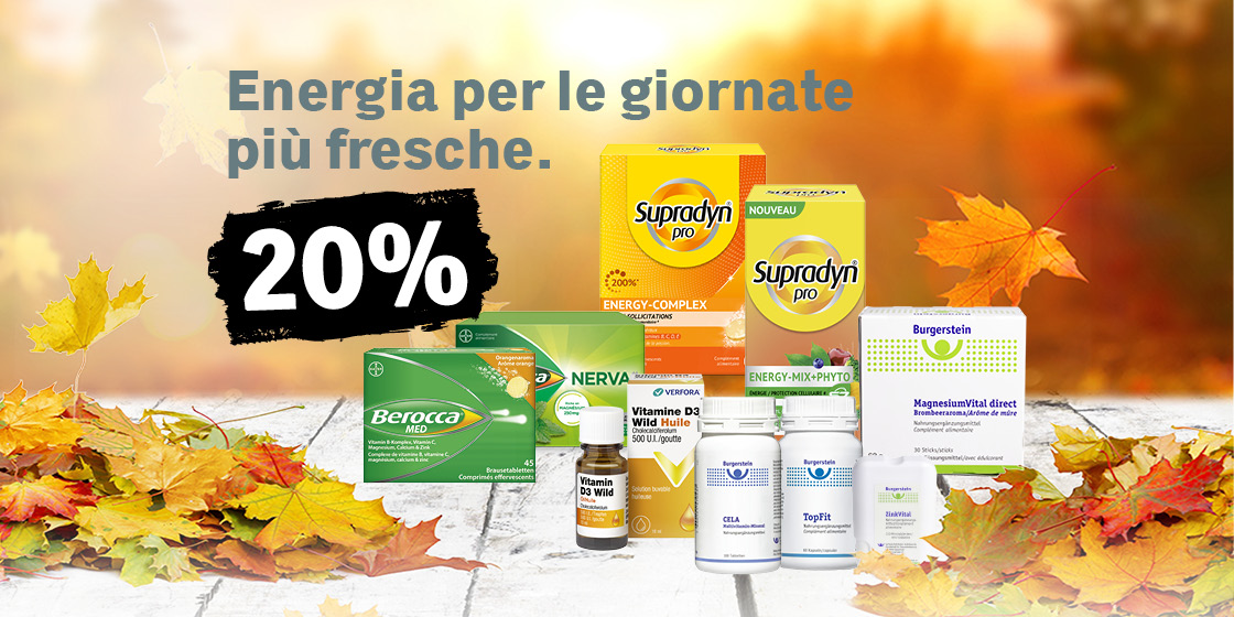 20% su una selezione di prodotti