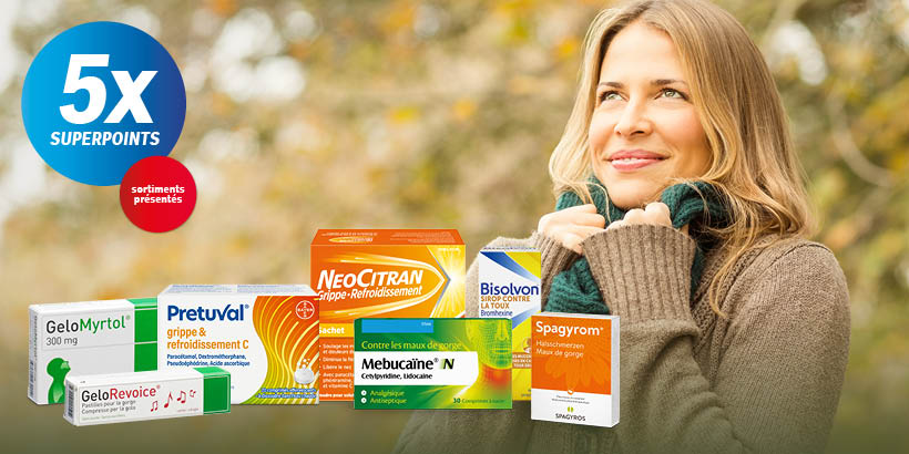 5x plus de superpoints sur les produits anti-rhume!