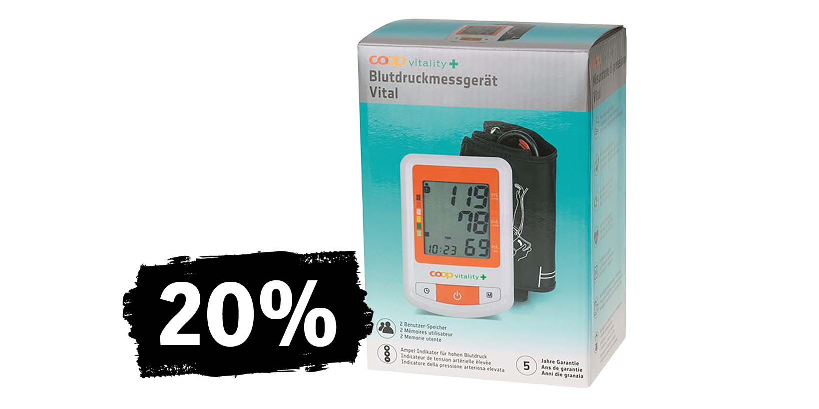 20% di sconto su tensiomètre Vital