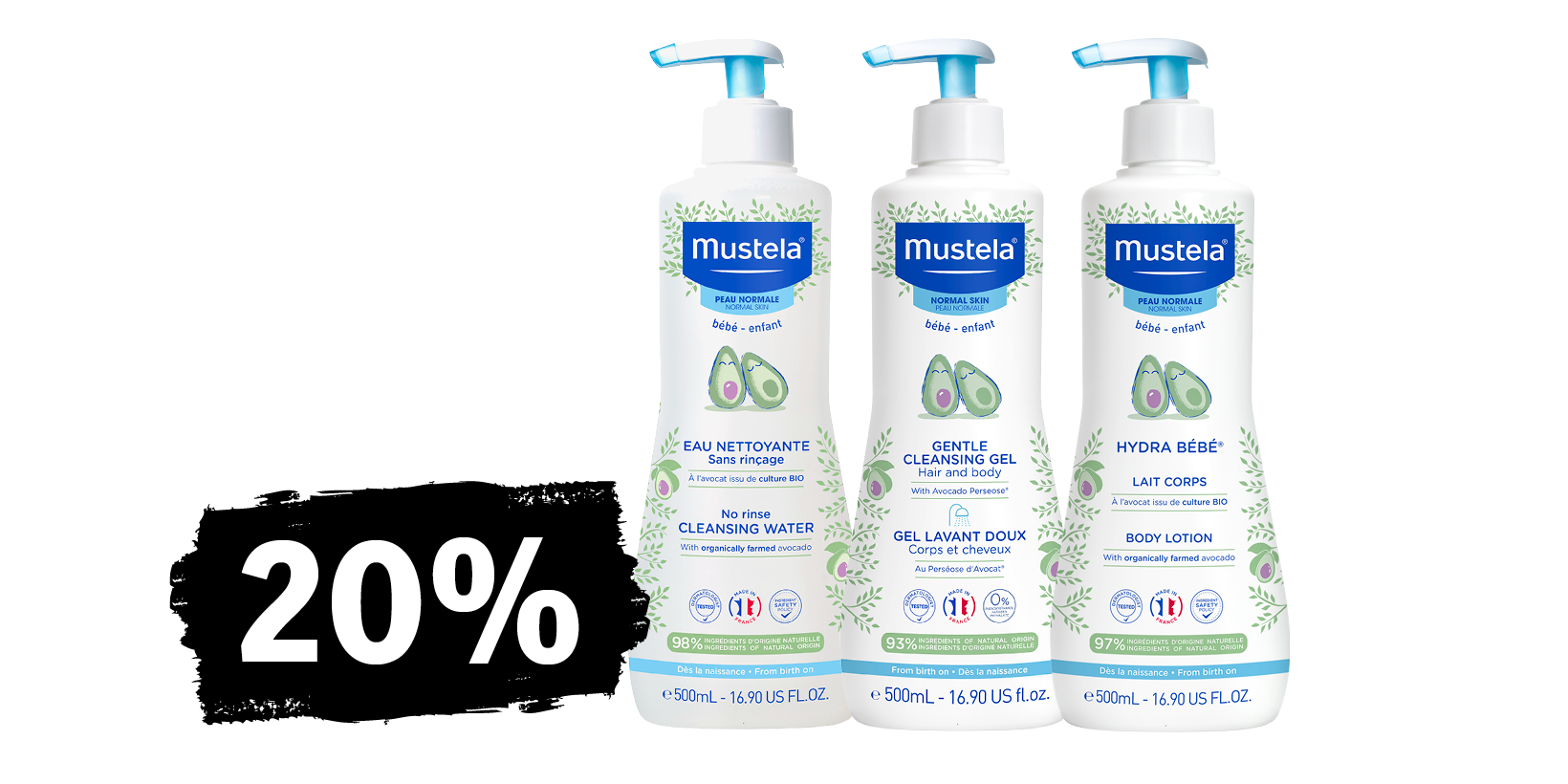 En ligne seulement : 20 % de réduction sur Mustela