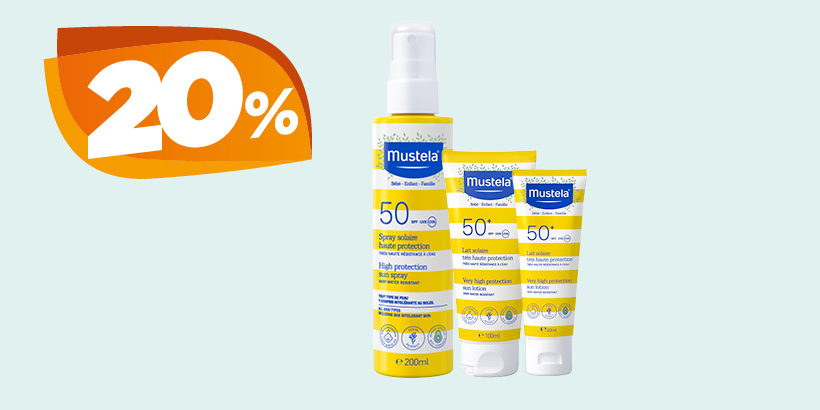 20% di sconto sui Mustela