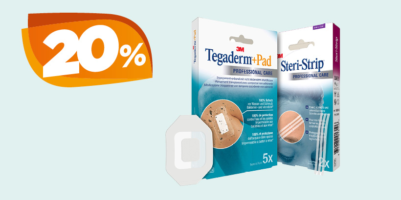 20% di sconto su Tegaderm+Pad e Steri-Strip