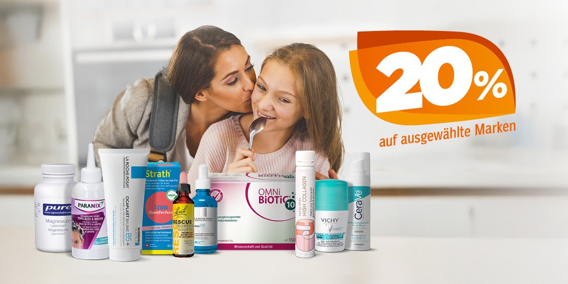 Nur online: 20% Rabatt auf ausgewählte Marken