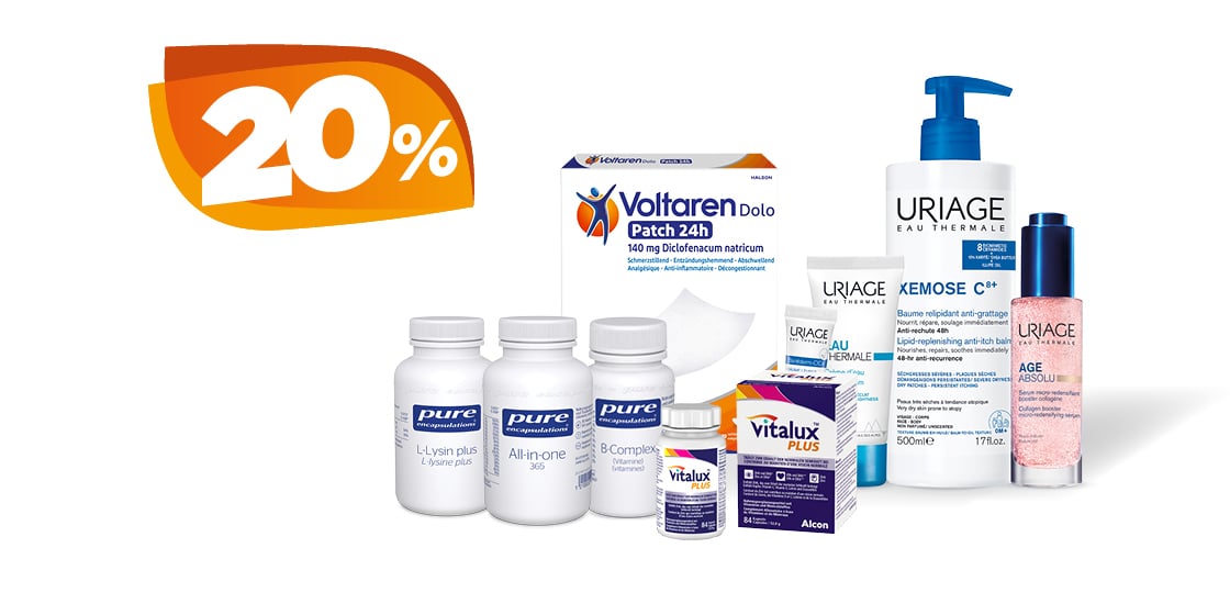 20% Rabatt auf ausgewählte Produkte