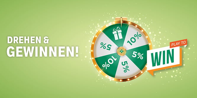 Am Glücksrad drehen & garantiert gewinnen