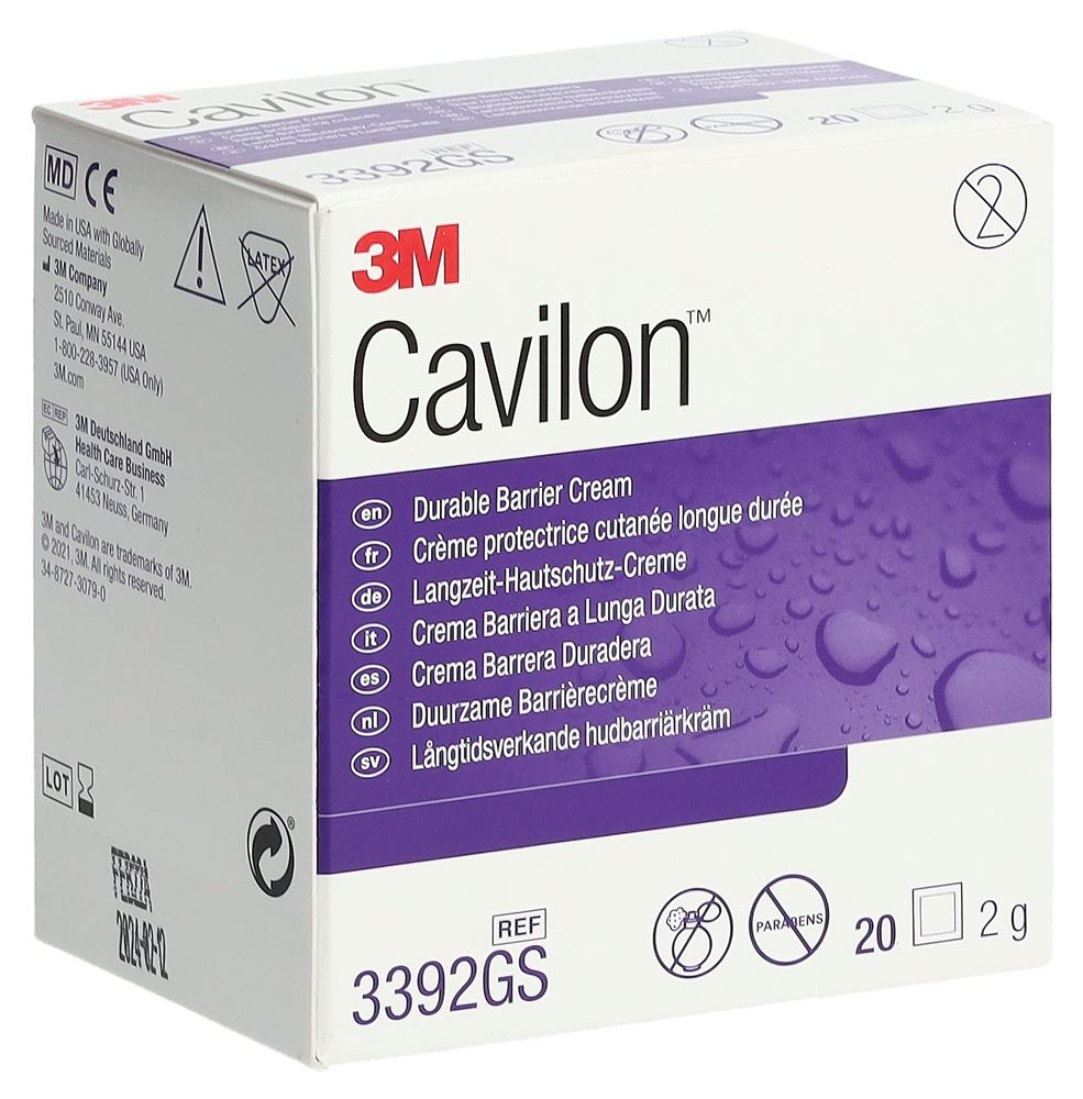 Image of 3M Cavilon Langzeit-Hautschutzcreme 20 Btl 2 g
