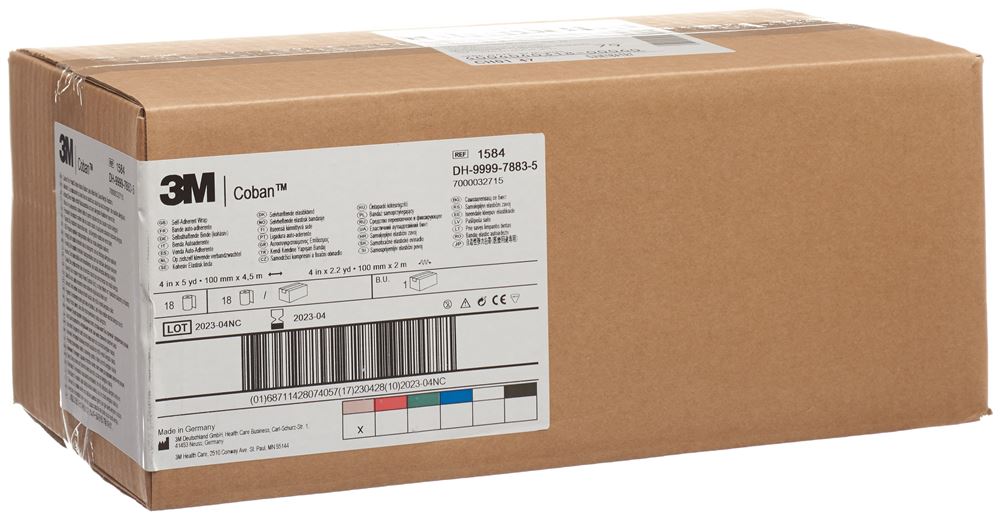 Image of 3M Coban Elastische Binde selbsthaftend 10.1cmx4.57m hautfarben 18 Stk