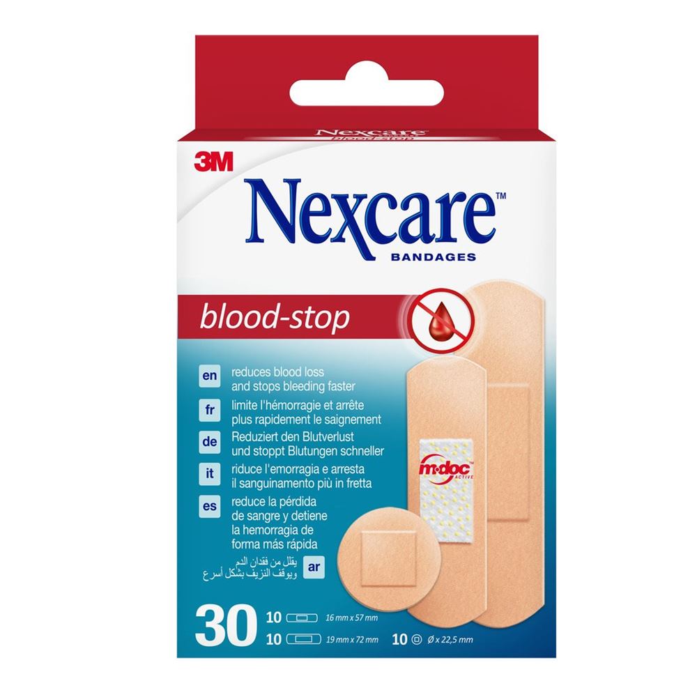 Image of 3M Nexcare Blood-Stop Pflaster 3 Grössen gemischt 30 Stk