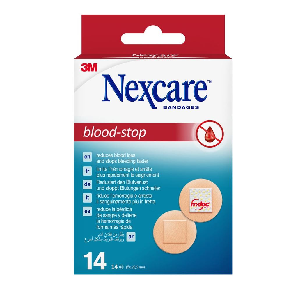 Image of 3M Nexcare Blood-Stop Pflaster rund 14 Stk