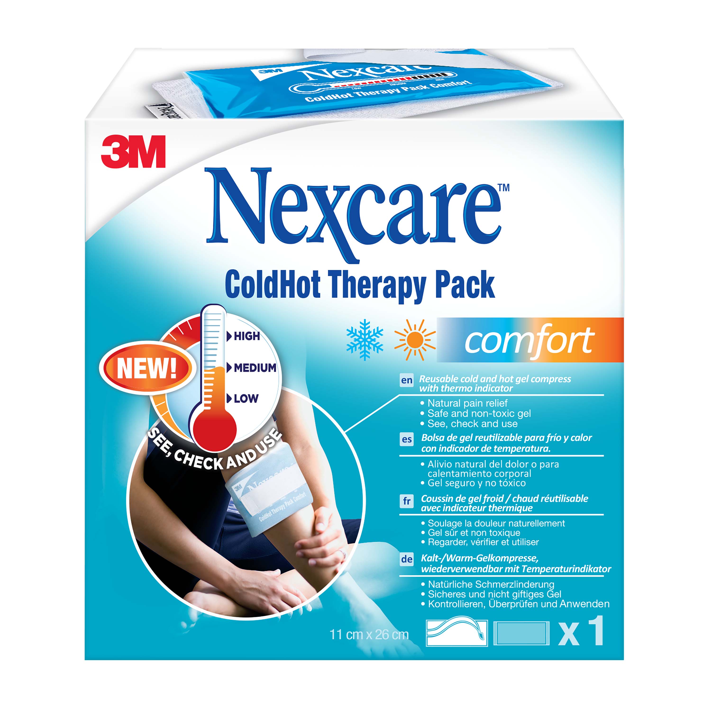 Image of 3M Nexcare ColdHot Therapy Pack Comfort Thermoindicator 26x11cm