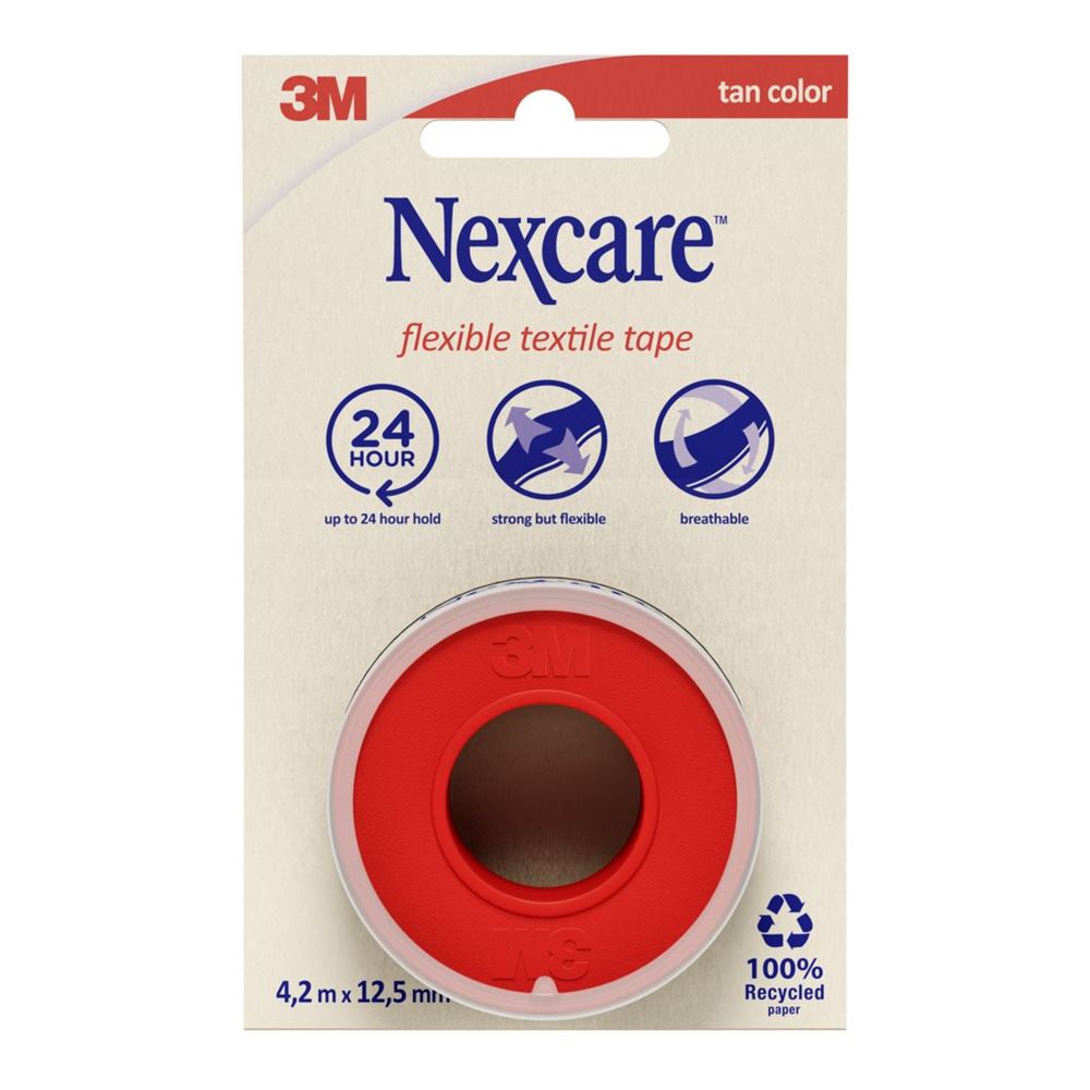 Image of 3M Nexcare Flexible Textile Tape 4.2mx12.5mm Rolle