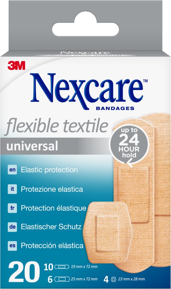 Image of 3M Nexcare Pflaster Flexible Textile Universal 3 Grössen assortiert 20 Stk