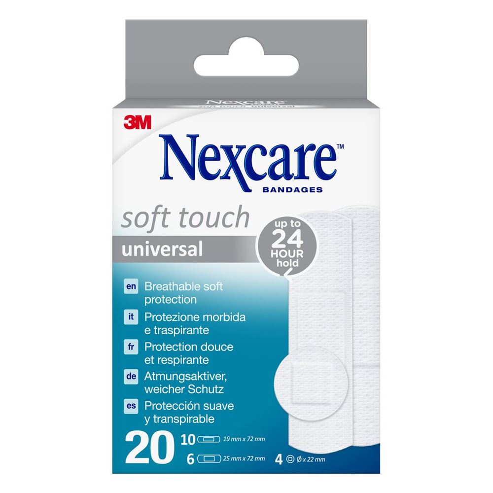 Image of 3M Nexcare Pflaster Soft Touch Universal 3 Grössen assortiert 20 Stk