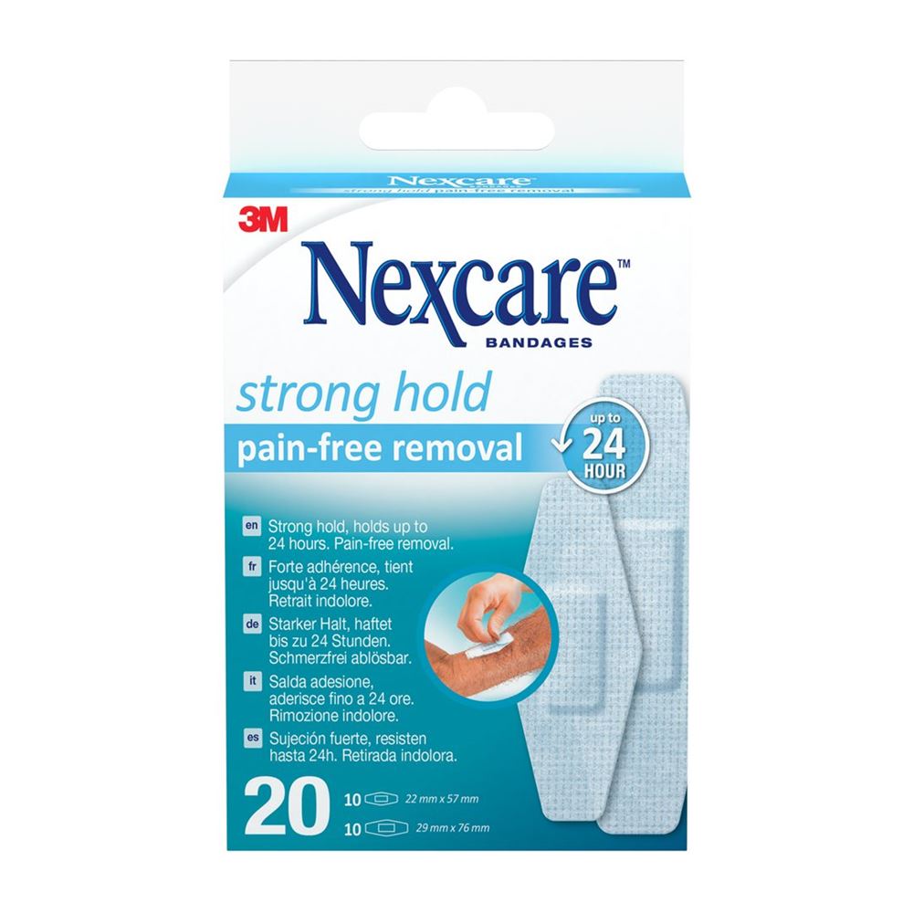 Image of 3M Nexcare Strong Hold Pain Free Removal 2 Grössen assortiert 20 Stk